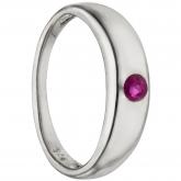 Kinder Taufring 925 Sterling Silber mit Rubin | Edelsteine