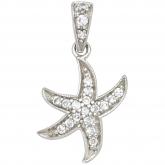Anhänger "Seestern" 925 Sterling Silber rhodiniert mit Zirkonia | JOBO