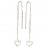 Durchzieh-Ohrhänger "Herz" 925 Sterling Silber | Silberschmuck