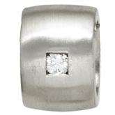 Anhänger 925 Sterling Silber mattiert mit Brillant 0,05ct.
