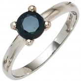 Damen-Ring 925 Sterling Silber mit Blue Saphir
