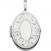 Medaillon oval für 2 Fotos 925 Sterling Silber mit Ranken-Dekor | Silberschmuck