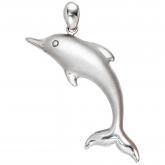 Anhänger "Delfin" 925 Sterling Silber/teilmattiert | JOBO