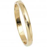 Armreif 925 Sterling Silber/vergoldet oval mit Kastenschloss