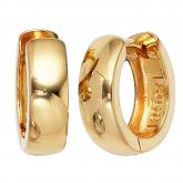 Creolen 925 Sterling Silber/vergoldet rund poliert