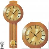 AMS Funk analog Wanduhr mit Pendel Holz kirschbaumfarben AMS Funk analog Wanduhr mit Pendel Holz kirschbaumfarben