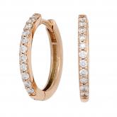 Creolen 585 Rotgold mit 22 Brillanten 0,33 ct. | Rosé- und Rotgoldschmuck
