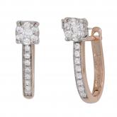 Creolen 585 Rot-/Weißgold bicolor mit 30 Brillanten 0,28 ct. | Rosé- und Rotgoldschmuck