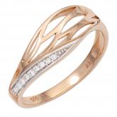 Damen Ring 14k (585) Rotgold mit 8 Brillanten | Rosé- und Rotgoldschmuck