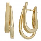 Creolen 2-bahnig 585 Gelbgold/teilmatt | Gelbgoldschmuck