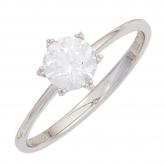 Solitär Damen Ring 333 Weißgold mit Zirkonia weiß | Weißgoldschmuck