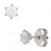 Ohrstecker 333 Weißgold mit Zirkonia | Edelsteine