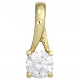 Anhänger 8k (333) Gelbgold mit Zirkonia weiß | Edelsteine