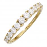 Damen Ring 333 Gelbgold mit 11 Zirkonia weiß | Gelbgoldschmuck