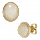 Ohrstecker 585 Gelbgold mit 2 Opalen | Edelsteine