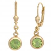 Boutons 585 Gelbgold mit Peridoten rund facettiert | Edelsteine