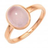 Damen Ring 585 Rotgold mit Rosenquarz oval | Rosé- und Rotgoldschmuck