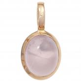 Anhänger 585 Rotgold mit Rosenquarz rosé | Edelsteine