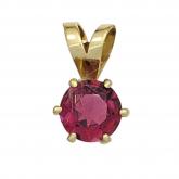 Anhänger 585 Gelbgold ein rosa Turmalin Solitär | Edelsteine