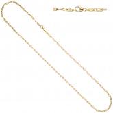 Panzersteg Collier 585 Gelbgold 45 cm | Gelbgoldschmuck