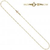 Figarokette 333 Gelbgold 2,3 mm 45 cm mit Federringverschluss | Gelbgoldschmuck