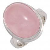 Damen Ring 925 Sterling Silber mit Rosenquarz oval | Edelsteine