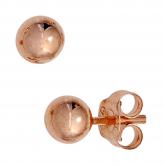 Ohrstecker "Kugel" 925 Sterling Silber/rotvergoldet 5 mm | Vergoldet
