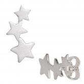 Ohrstecker "Sterne" 925 Sterling Silber mattiert