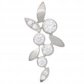Anhänger "Zweig" 925 Sterling Silber mit Zirkonia weiß | JOBO