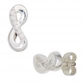 Ohrstecker 925 Sterling Silber mit Zirkonia acht
