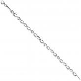 Armband "acht" 925 Sterling Silber mit Zirkonia 19 cm | Silberschmuck