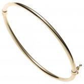 Armreif oval 14k (585) Gelbgold mit Steckverschluss | Gelbgoldschmuck
