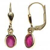 Boutons 585 Gelbgold mit Rubinen