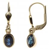 Boutons 585 Gelbgold mit Blue Saphiren | Edelsteine