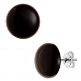 Ohrstecker 925 Sterling Silber mit Onyx schwarz | Edelsteine