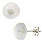 Ohrstecker 925 Sterling Silber mit 2 Bergkristallen 10 mm | Edelsteine