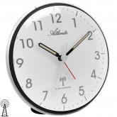 Atlanta Funk analog Wecker rund schwarz/silberfarben mit Licht leise Atlanta Funk analog Wecker rund schwarz/silberfarben mit Licht leise