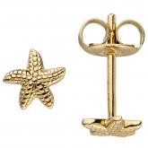 Ohrstecker "Seestern" 585 Gelbgold 5,3 mm | Gelbgoldschmuck