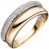 Damen Ring 585 Gelb-/Weißgold mit 101 Brillanten 0,30 ct. | Bicolor Schmuck