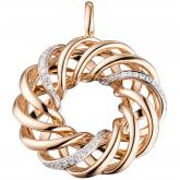 Anhänger 585 Rotgold mit 30 Brillanten 0,14 ct. Kranz | Rosé- und Rotgoldschmuck