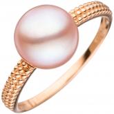 Damen Ring 585 Rotgold mit rosé Süßwasser-Zuchtperle | Rosé- und Rotgoldschmuck