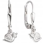 Kinder Boutons "Schnecke" 925 Sterling Silber teilmattiert