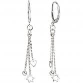 Boutons mit Kettchen "Herz, Stern, Kugel" 925 Sterling Silber | Silberschmuck