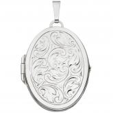 Medaillon oval 375 Weißgold kreativ