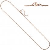 Halskette Edelstahl/PVD rotgoldfarben ca. 2,2 mm ca. 47 cm | Edelstahlschmuck