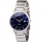 JOBO Quarz Analog Herren Armbanduhr Edelstahl Zifferblatt blau | Uhren