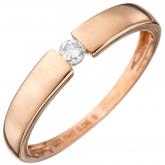 Damen Ring 585 Rotgold mit Brillant 0,08 ct. | Rosé- und Rotgoldschmuck