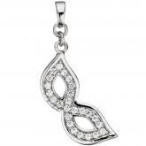 Anhänger "Maske" 925 Sterling Silber mit Zirkonia weiß