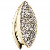 Anhänger 333 Gelbgold mit Zirkonia weiß Marquise-Form | Edelsteine