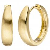 Creolen 333 Gelbgold mattiert | Gelbgoldschmuck